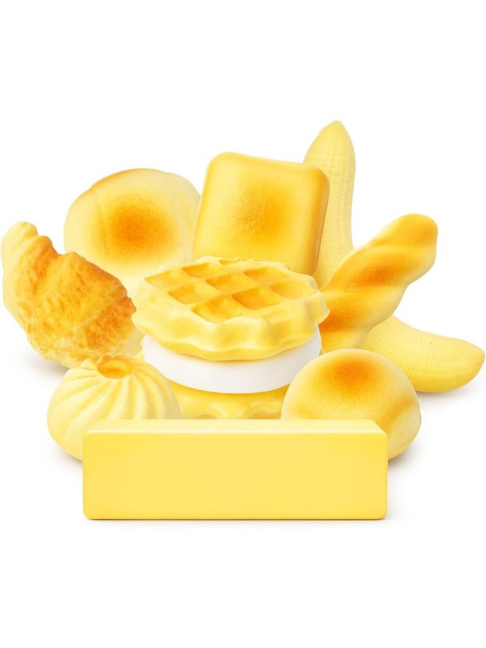 9 Pack Soft Bread Squishies Set - Slow Rising Fidget Toys for Stress Relief